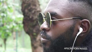 POV. threesome fuck organized under the woods without a future as if to say goodbye to these friends gets off in an unforgettable way with big thick black cocks on a pretty girl publicly on african po