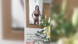 Em casa antes de comecar os trabalhos ?