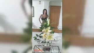 Em casa antes de comecar os trabalhos ?