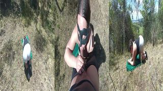 Esposa infiel folla con el vecino sexo al aire libre le encanta la verga en la concha y el culo