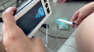 GIRLS EXPLORE THEIR HOLES WITH ENDOSCOPE