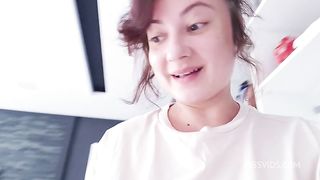 Heard my stepsister having morning sex - made myself squirt while I listened outside her door