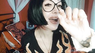 the giantess uses you in place of her missing tooth