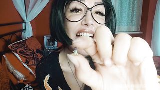 the giantess uses you in place of her missing tooth