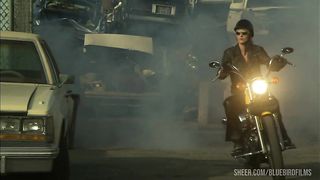 Motorcycle Babe Sharon Wild Gets Jizz In Her Mouth Near A Car