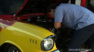 Female Mechanic Sharon Wild Works On A Dick Instead Of A Car