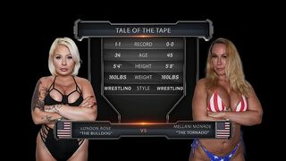 MELLANIE MONROE VS LONDON ROSE FEMALE WRESTLING