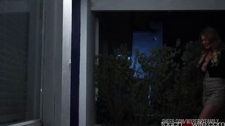 Wife Tells Random Stranger "Go With the Flow" When Hubby Watches from Closet