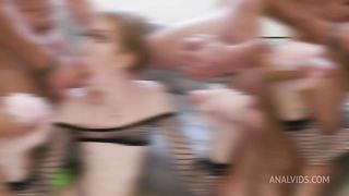 Busted T-Girls, Crystal Thayer, 4on1, BWC, ATM, Balls Deep Anal, DAP, Rough Sex, Gapes, Cum in Mouth, Swallow BTG095