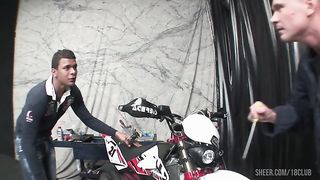 Two guys in the garage waited until their girlfriends came back and fucked them