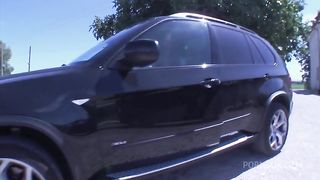 Lucky Italian Delivery Driver Gets A Double Load Of Interracial Tranny Jizz