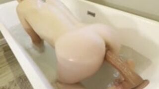 SOAKING WET & WRECKED: WATCH ME DESTROY MY PUSSY WITH THIS MASSIVE BATHTUB DILDO