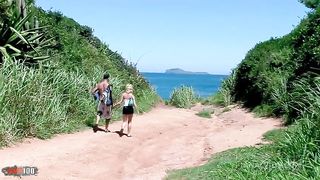 Petite blonde assfucked by two giant dicks