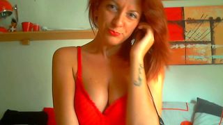Beautiful Italian redhead dominates you and makes you horny like a submissive little worm