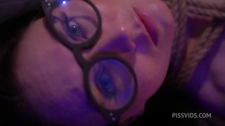 Perverted male piss on tits his slattern's and fucks in ass her, and she gets oral creampie.