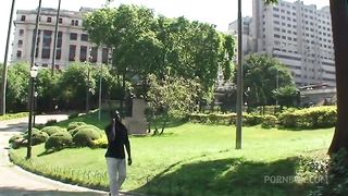 Busty Tranny Gets Interracial Action