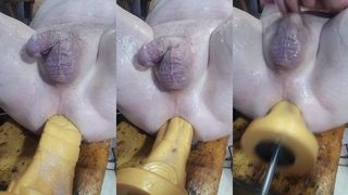 Fucking a new Hankeys Dildo