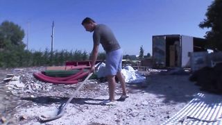 Lucky Stud Gets Tag Teamed By Two Hot Shemales