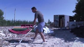 Lucky Stud Gets Tag Teamed By Two Hot Shemales