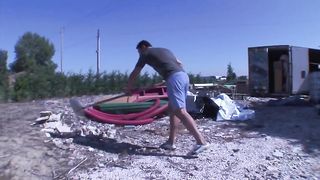 Lucky Stud Gets Tag Teamed By Two Hot Shemales