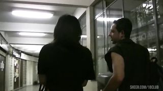 Latina Tranny Renata Gets Down On White Dick And Lets Him Swallow