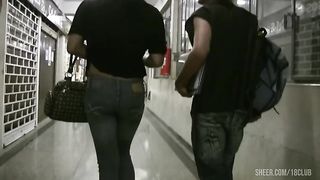 Latina Tranny Renata Gets Down On White Dick And Lets Him Swallow