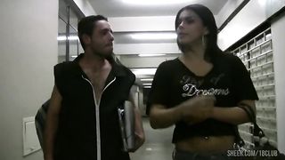 Latina Tranny Renata Gets Down On White Dick And Lets Him Swallow