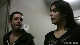 Latina Tranny Renata Gets Down On White Dick And Lets Him Swallow