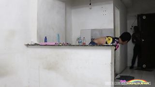 Pintor pincelou o cu da travesti com seu pincel preto e grande