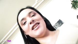 Pretty skinny girl fucks ANAL creampie!