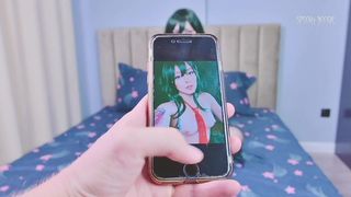 Stepbrother wants to post Asui Tsuyu's nudes online, but she seduces him and lets him fuck her ass