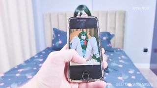 Stepbrother wants to post Asui Tsuyu's nudes online, but she seduces him and lets him fuck her ass