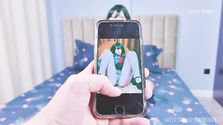 Stepbrother wants to post Asui Tsuyu's nudes online, but she seduces him and lets him fuck her ass