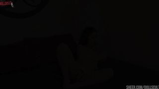 Blowing and rubbing the dildo on my wet pussy