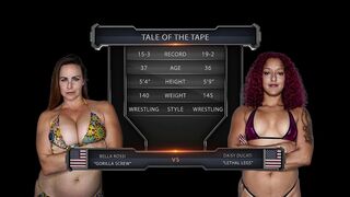 BELLA ROSSI VS DAISY DUCATI FEMALE WRESTLING