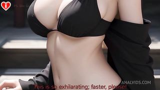 Blonde GF Waifu Summer Date + Fuck Her With The Bikini On In The Dojo POV - Uncensored Hyper-Realistic Hentai Joi, With Auto Sounds, AI [SUB'S VIDEO]