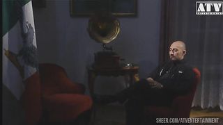 Jessica Fiorentino a slutty experienced woman with a hairy pussy and two nice big perky tits gets fucked in the ass and wants her mouth busy