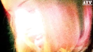 Audrie a slutty MILF with two teasing tits and brunette hair gets her pussy and ass stuffed and gets her ass stuffed