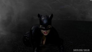 Katwoman Jennifer Dark Prowls Into A Prison Cage 3way