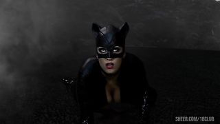Katwoman Jennifer Dark Prowls Into A Prison Cage 3way