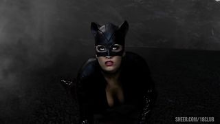Katwoman Jennifer Dark Prowls Into A Prison Cage 3way