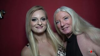 MOTHER-IN-LAW GOES WITH DAUGHTER-IN-LAW TO A CREAMPIE GANGBANG GROUP SEX ORGY