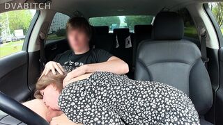 I ASKED HIM TO STOP THE CAR SO I COULD SUCK HIS DICK AND SWALLOW CUM