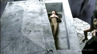 Two sexy slut and a priest fucking in a graveyard