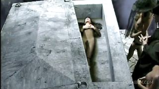 Two sexy slut and a priest fucking in a graveyard