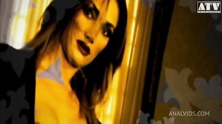 Lea Di Leo a whore cougar with big tits and golden hair has her pussy and ass stretched and loves anal