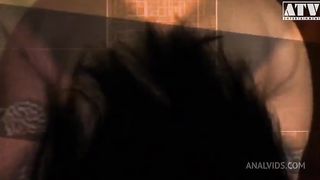 Priscilla Salerno a slutty cougar with big tits and brown hair takes it in both holes and enjoys it in the ass