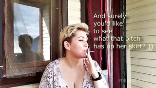 Stepson fucks his stepmommy in private, like a dirty, corrupt whore .. English subtitles.