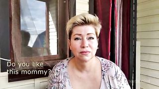 Stepson fucks his stepmommy in private, like a dirty, corrupt whore .. English subtitles.