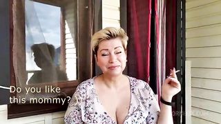 Stepson fucks his stepmommy in private, like a dirty, corrupt whore .. English subtitles.